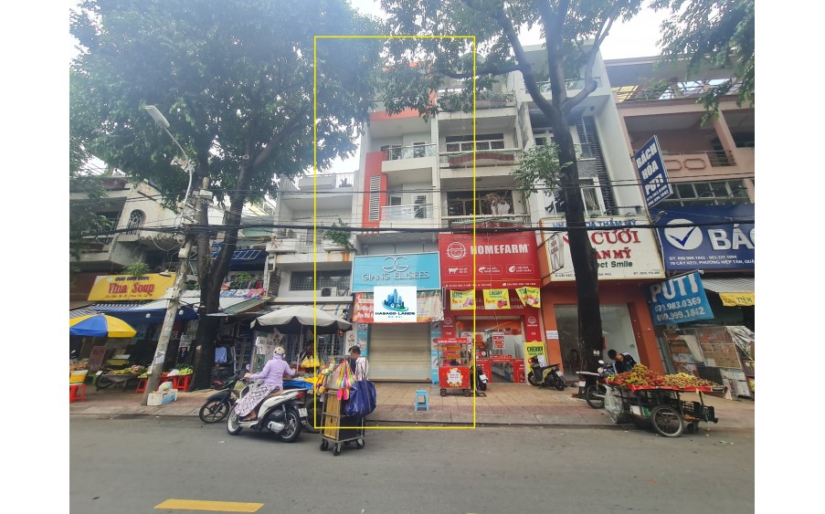 CỰC SỐC-Cho thuê nhà Mặt Tiền CHỢ Hiệp Tân 60m2, 3Lầu+ST, 25Triệu